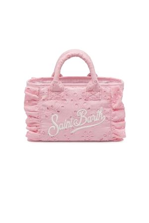 Borsa Vanity mini volant in cotone sangallo rosa SAINT BARTH KIDS | VAMI01802531L
